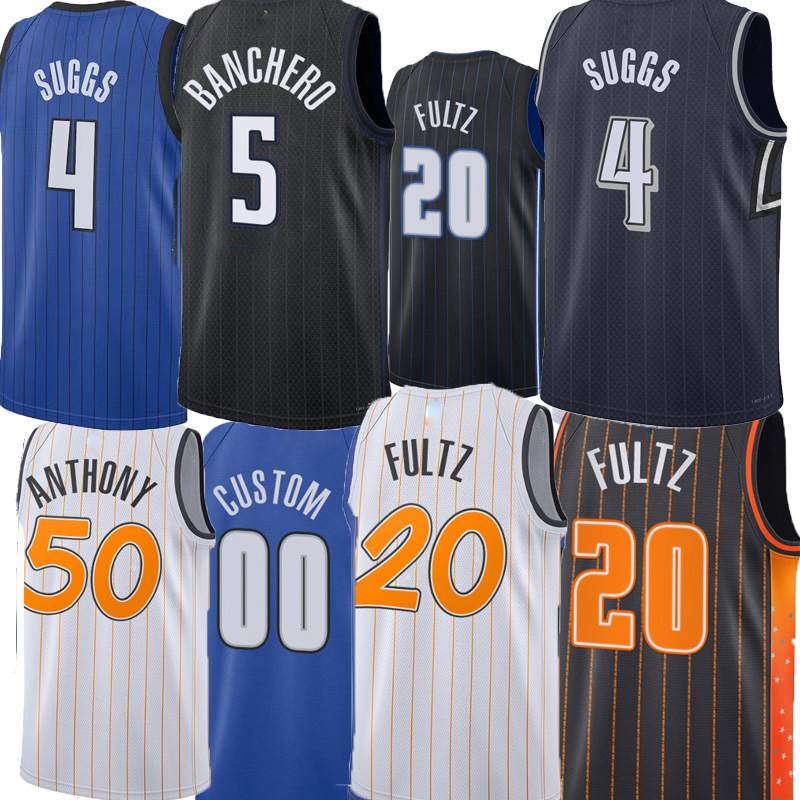 Maillots de basket-ball pour hommes Cole Anthony Jalen Suggs Wendell Carter Jr. Jonathan Isaac Markell Fultz Paolo Banchero Franz Wagner Tracy Mc