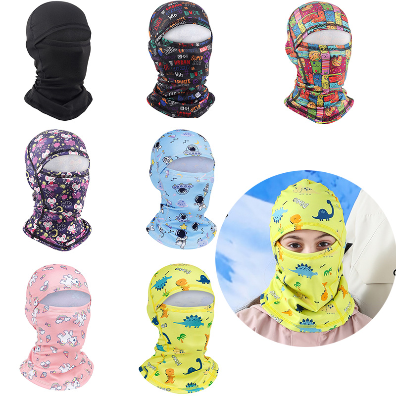 Chapeaux de dessin animé Sports de plein air enfants Ski polaire doublé chaud enfants cagoule chapeau visage coupe-vent snowboard cyclisme Shiest