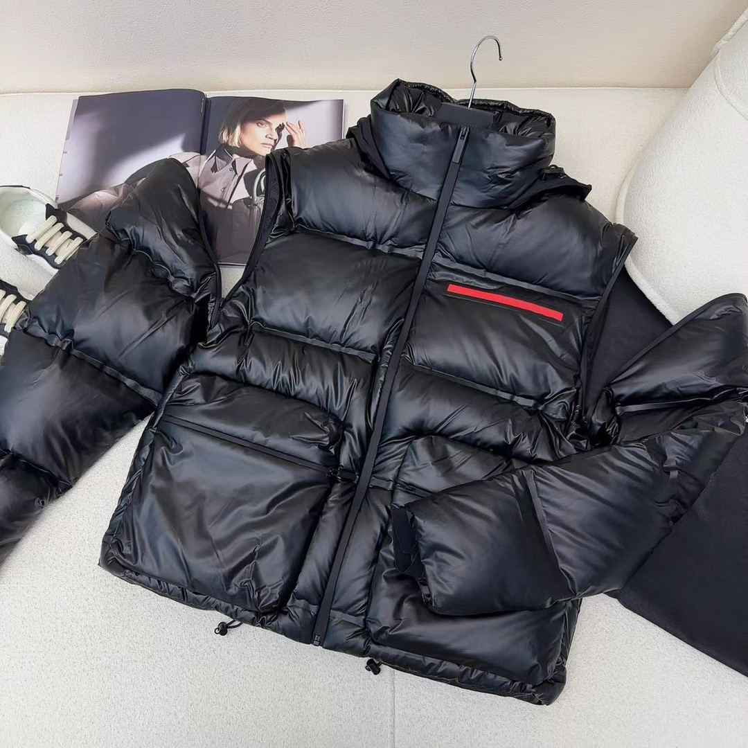 Hommes Vestes Femmes Parker Manteau Mode Hiver Parkas Chaud Top Veste Designer Court Épissage Manteau Chapeau Détachable Punk Coupe-Vent Taille D