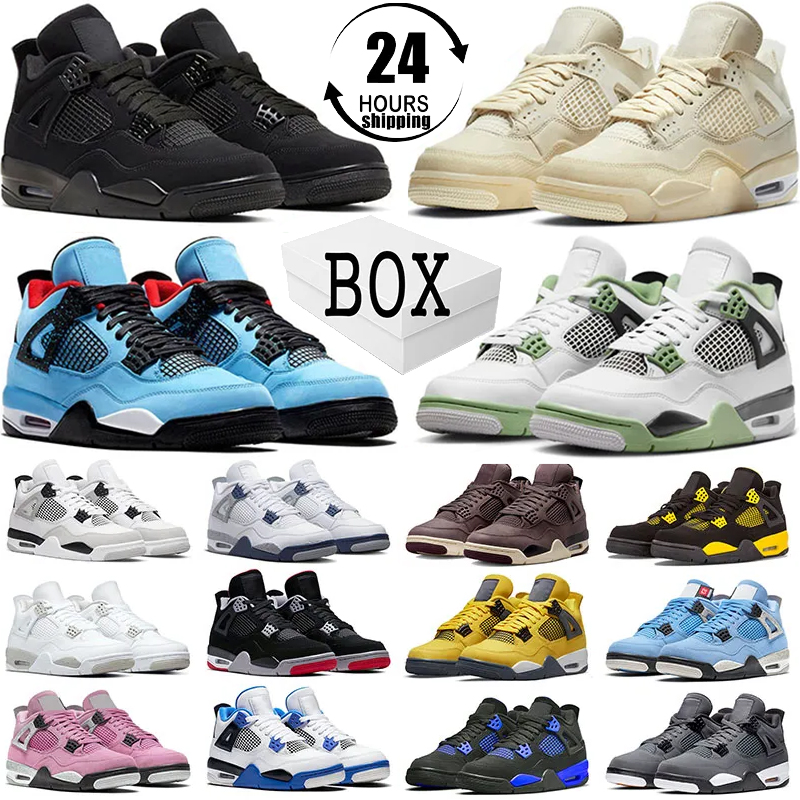 basketball 4 shoes for men women 4s pine green military black cat sail red thunder white oreo cactus jack university blue infrared cool grey mens-image-857262662