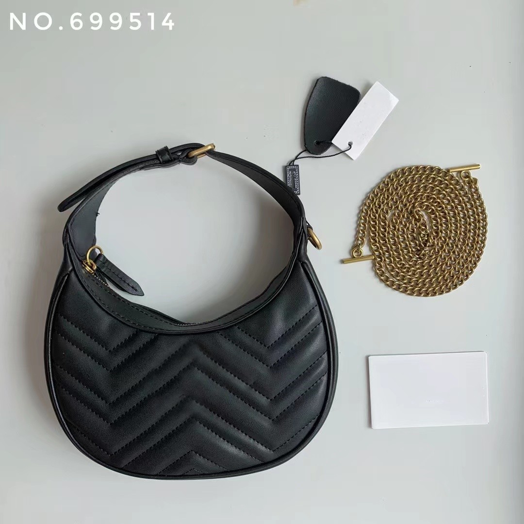Fashion Half Moon Marmont handbag Handle bag with Crossbody Strap Designer Women's Shoulder Bag