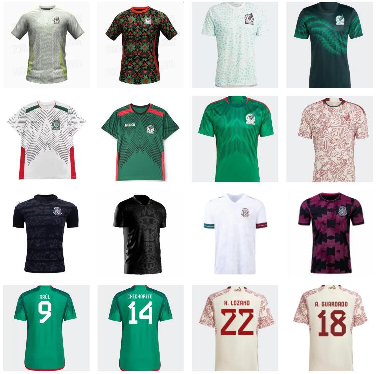 2023 2024 Mexico soccer jersey home away 18 19 20 21 22 23 24 RAUL CHICHARITO LOZANO DOS SANTOS football shirt Kids kit women sets uniforms Fans Ver
