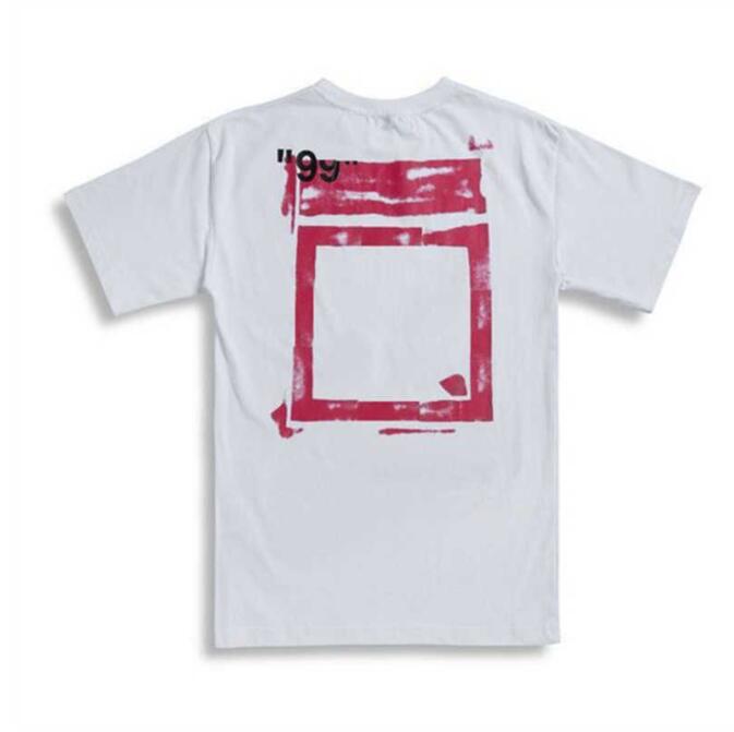 Mens and Women Designer Tshirt Black White Loose Tees Tops Man Casual Street graffiti Shirt Sweatshirt ofs Men's T-shirts White-image-903854691