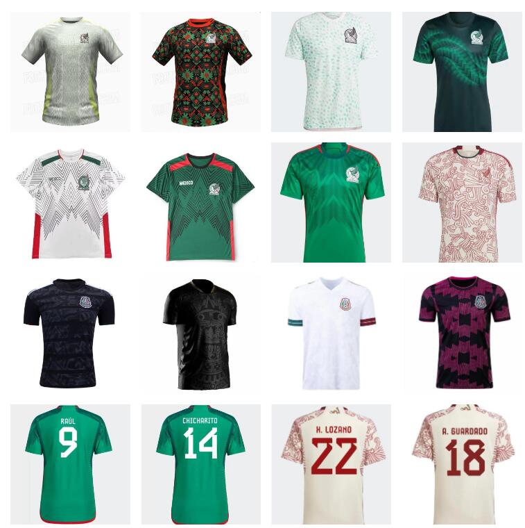 2023 2024 Mexique CHICHARITO Maillots de football pour hommes 20 21 22 23 24 H. LOZANO A. GUARDADO Home Training Wear R. Jimenez Maillot de footb