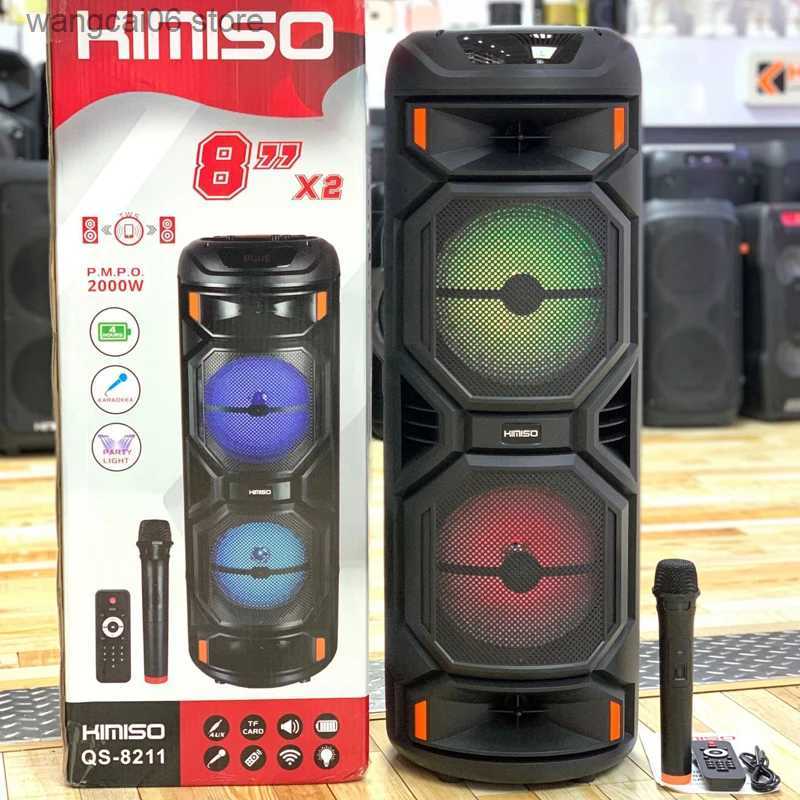 Cell Phone Speakers 2000W Peak Power Dual 8 Inches Super Large Outdoor Bluetooth Speaker Karaoke Party Box Portable Wireless Subwoofer Column FM-image-915312818
