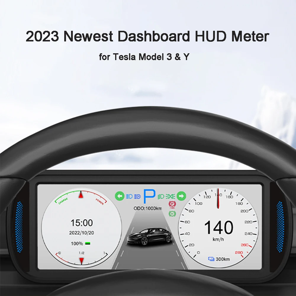 TESLA MODÈLE 3 Y HUD ÉCRAN MULTIFONCTION DU Tableau de bord Cluster 6.2 '' Gauche HD LCD TESLA TESLA MODIFICATION AFFICHAGE UP