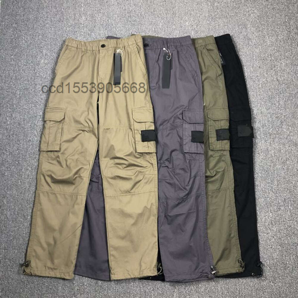 Men&#039;s Pants Top Quality Designers Trousers Badge Patches Letters Men Women Zipper Track Pant Cotton Casual Cargo Pants Streetwear Bib Overal-image-915443882