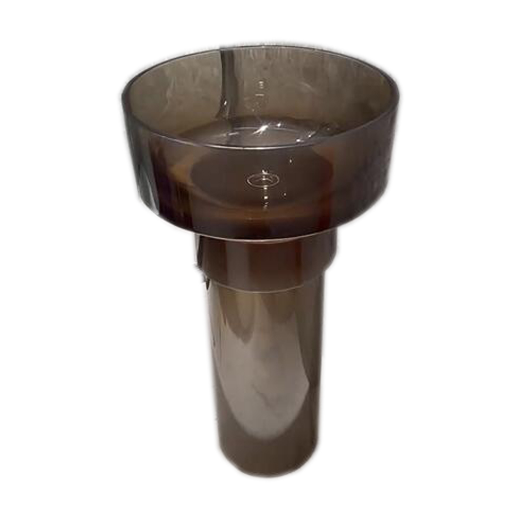 480X480X900mm Round Resin Acryli Bathroom Pedestal Wash Basin Freestanding Translucent Sink Cloakroom Vanity Colored Vessel Sink RS3047-image-915404307