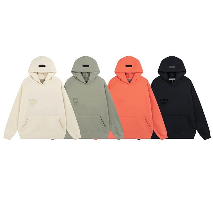 New Fashion Clothing double row flocked monogrammed hooded padded couple sweatshirt-image-805930979