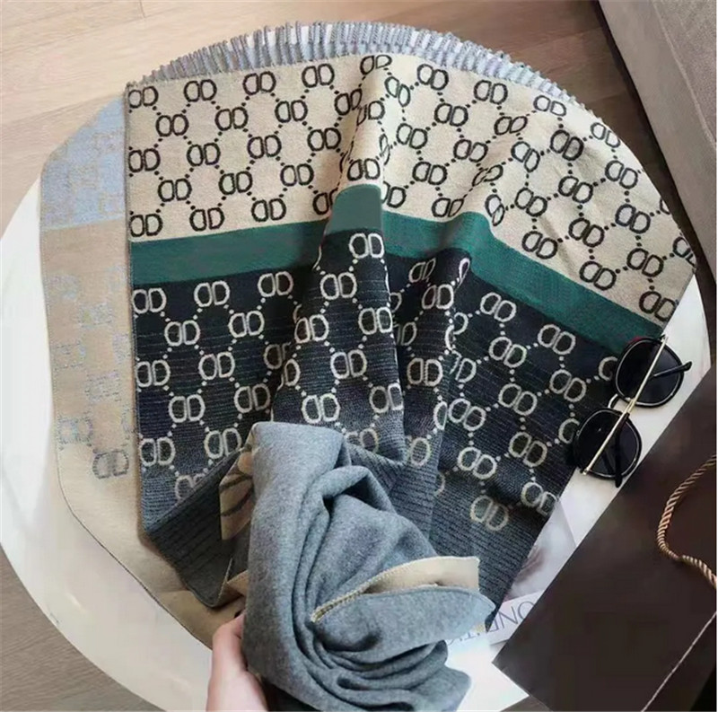 High quality 6-color luxury cashmere scarf for autumn and winter women thickening warm long shawl 180*70cm-image-915864400