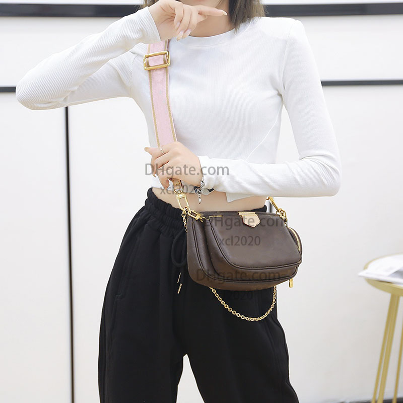 Designer Bag Old Flower Shoulder Bags Luxury Floral Classics MULTI POCHETTE Clutch Embossed Fashion Women Messenger Bag Large Capacity 3 Pieces 7 Co
