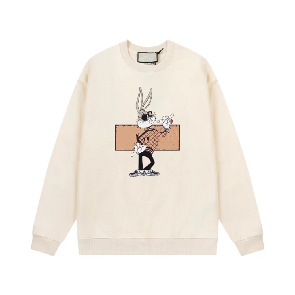 Advanced Edition Three Standard New Light Luxury Street Trend Round Neck Sweater for Women and Couples Long Sleeve Coat for Men's Top-image-916118357