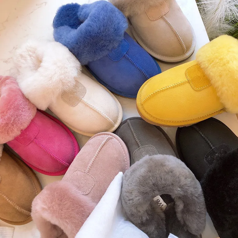 Coquette Designer Tasman Slippers Chestnut Fur Slides Sheepskin Shearling Tazz Mules Women Men Ultra Mini Platform Boots Suede Fall Winter size 3-image-916043470