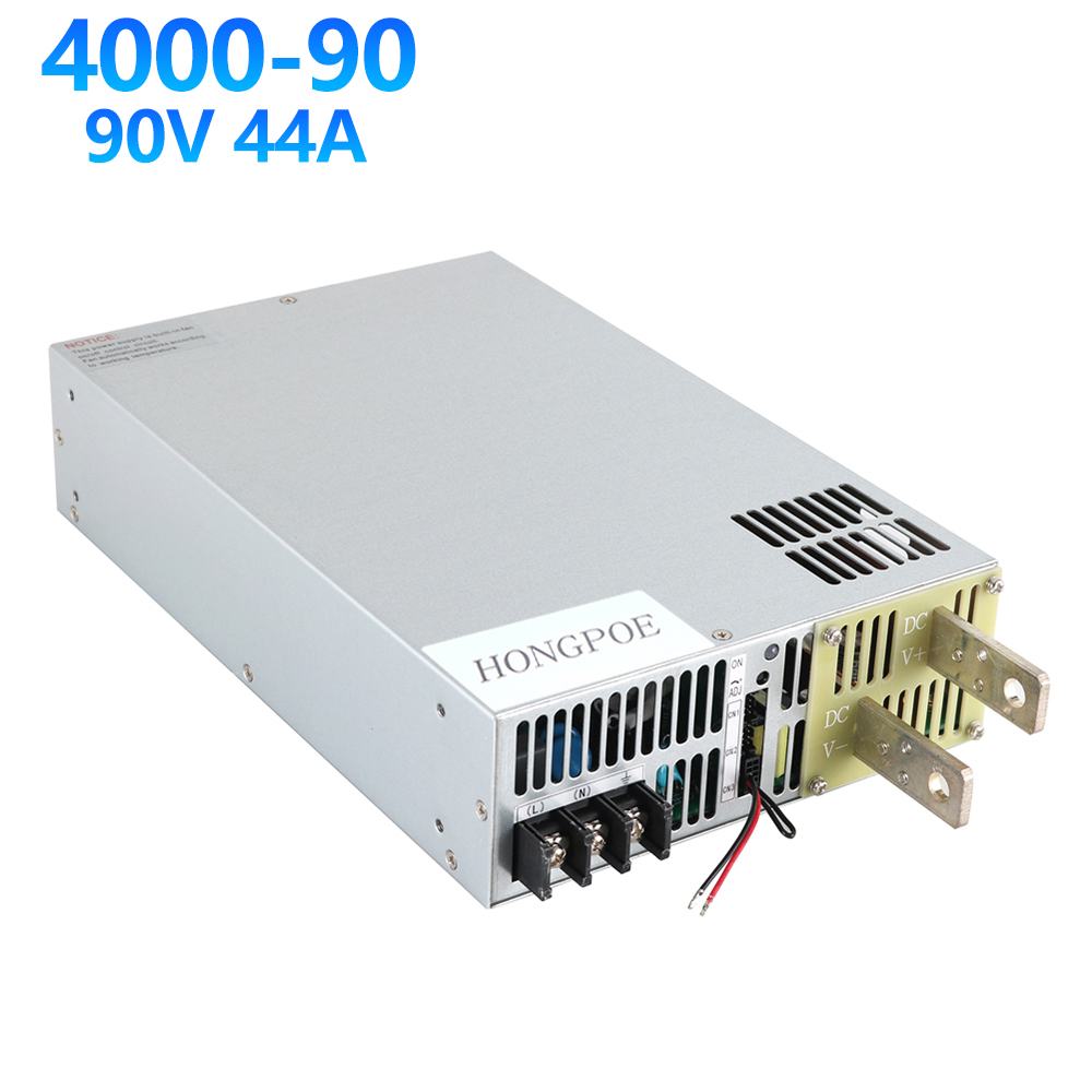 HONGPOE 4000W 90V Power Supply 0-90V Adjustable Power 90VDC AC-DC 0-5V Analog Signal Control SE-4000-90 Power Transformer 90V 44A-image-1109295813