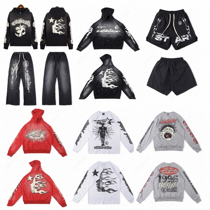 Designer hoodie Vintage Street Graffiti Hip Hop Style High Street Hooded Padded Sweatshirt washed sweatshirts long sleeve hoodies hoodys-image-916190866