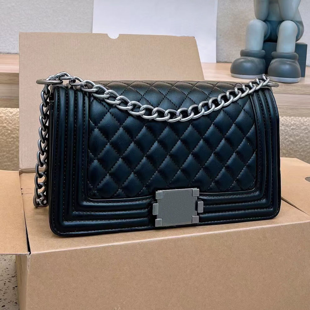 Designer bag handbag women crossbody high quality Le boy bag luxury handbags designer purse Antique Metal shoulder Lozenge plaid lady messenger b-image-916328100