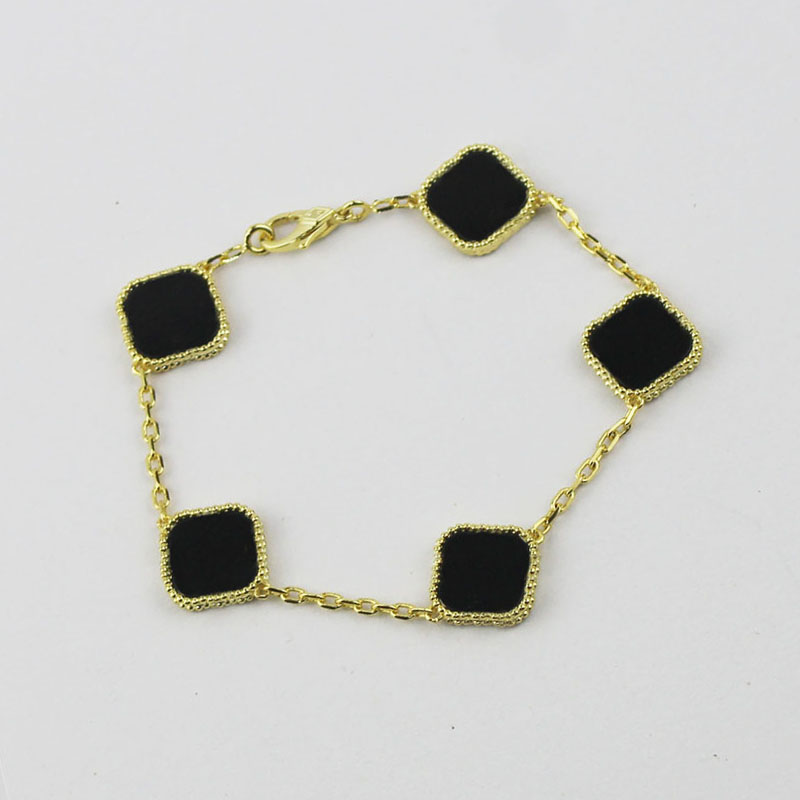 Fashion Rings Earrings Bracelets Necklaces Clover Leaf Pendant with Diamond for Women with Box 19769 20084-image-794403917