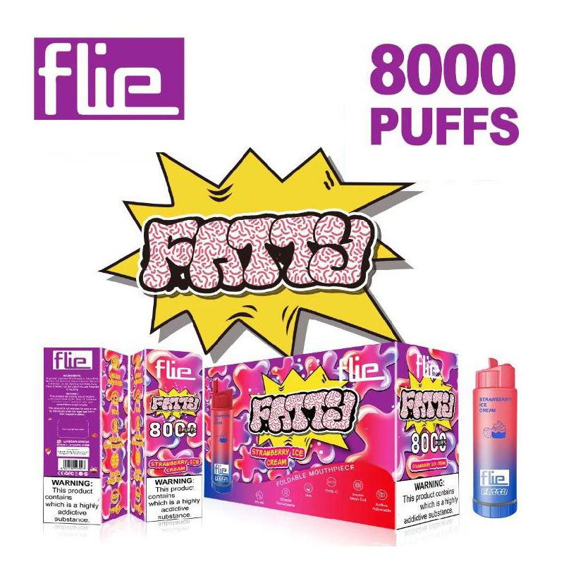 Authentic Flie Fatty Disposable E cigarettes 8000 Puffs Vape Pen 18ml Prefilled Double Mesh Coil Pods 850mAh Rechargeable Battery Vaporizers mini randm tornado