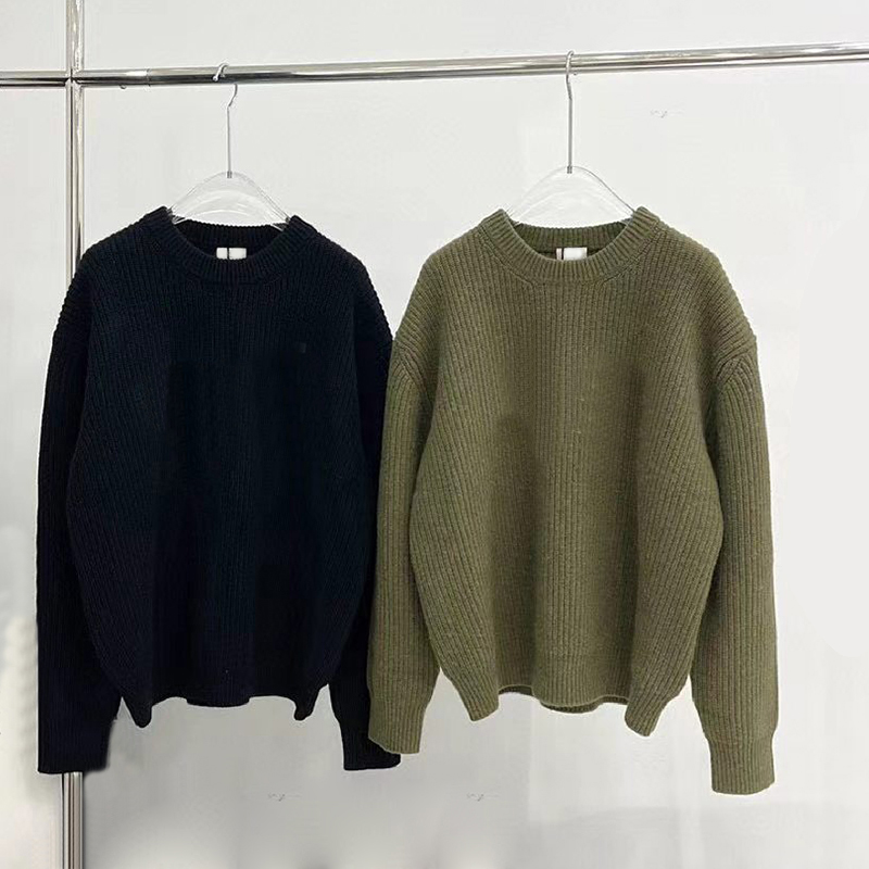 Fashion Clothing Loose Designer Couple Sweater Women&#039;s Sweaters for Women or Men Black Green Size S M L-image-785381247