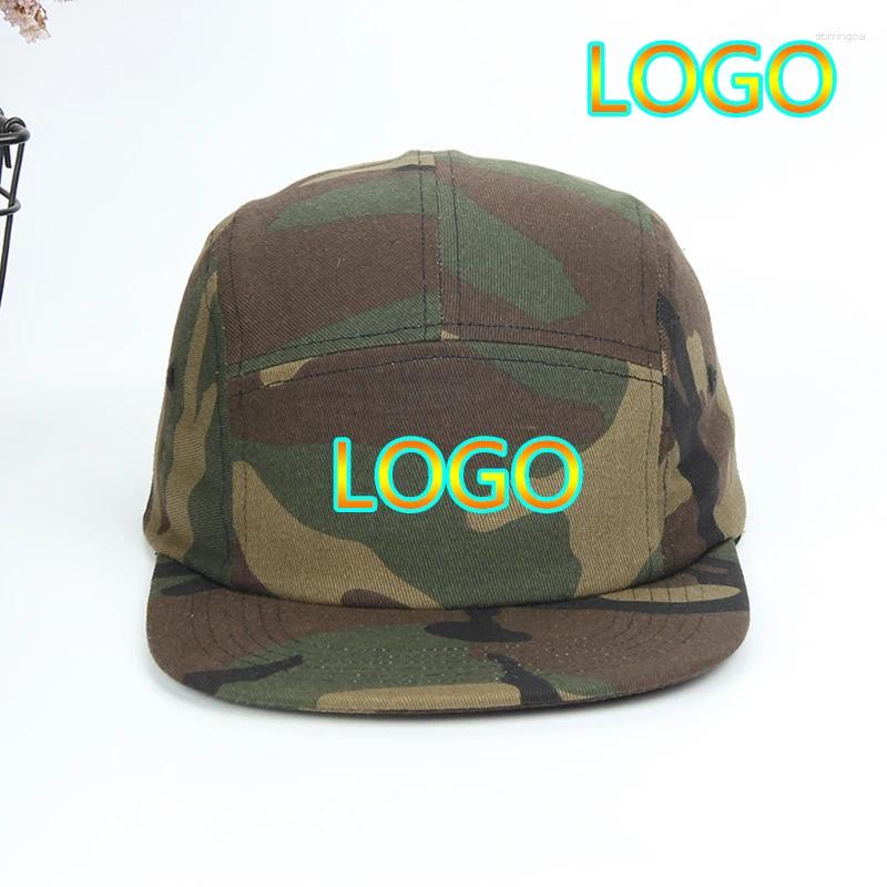 Ball Caps Custom Logo Unisex Adjustable Cotton Baseball Cap Outdoor For Men Casual Snapback 5 Panel Trucker Hip Hop Women Dad Hat