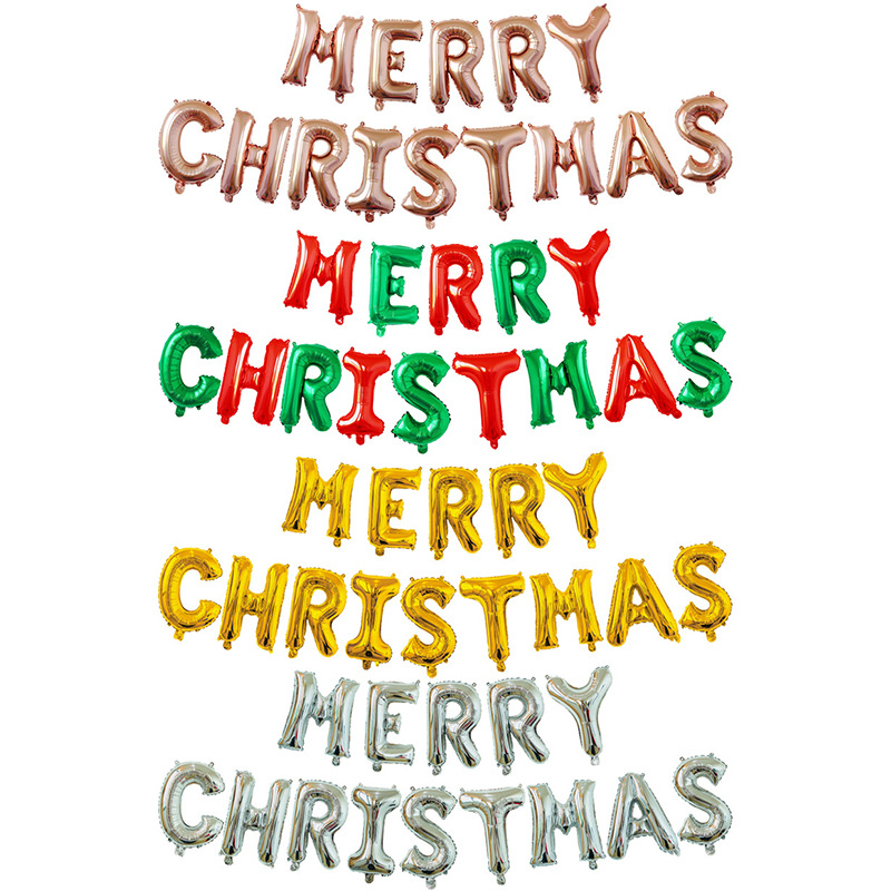 Balloon Market 16 inch Letter Balloon MERRY CHRISTMAS Letters Aluminium Foil Decorative Balloons Party Decorations-image-598375811