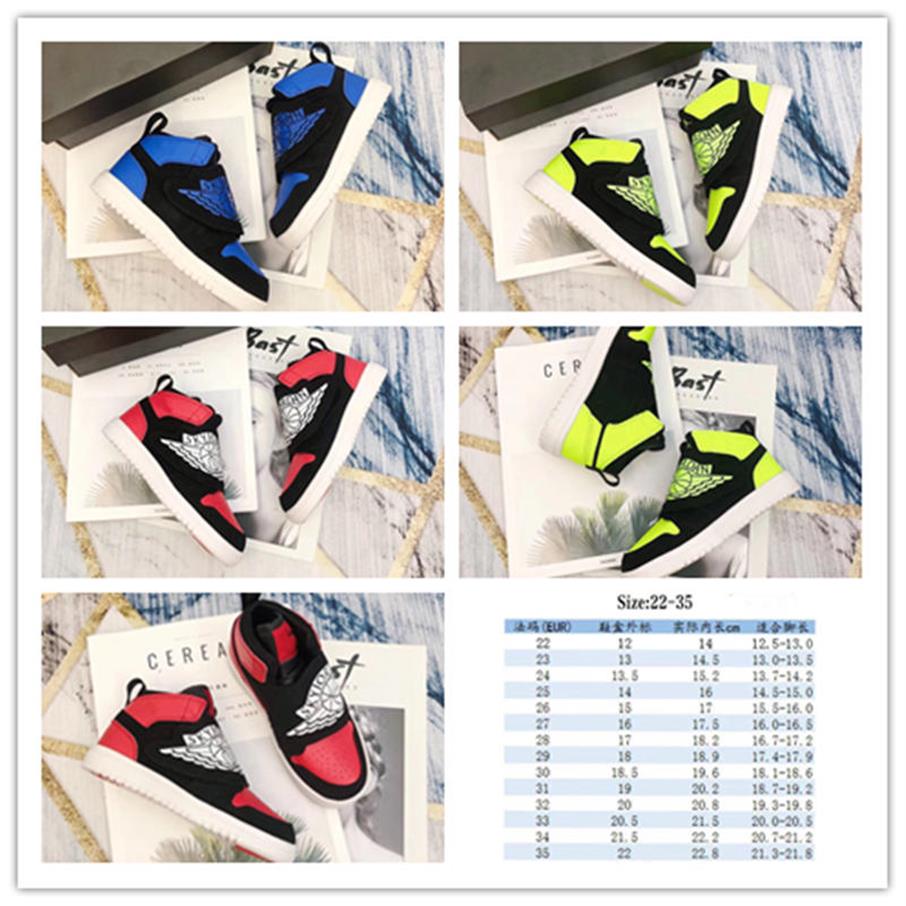 

Mid Joe 1 big Velcro basketball shoe Size 22-35 boys and girls trainers sports sneakers children Sport Shoes2035
