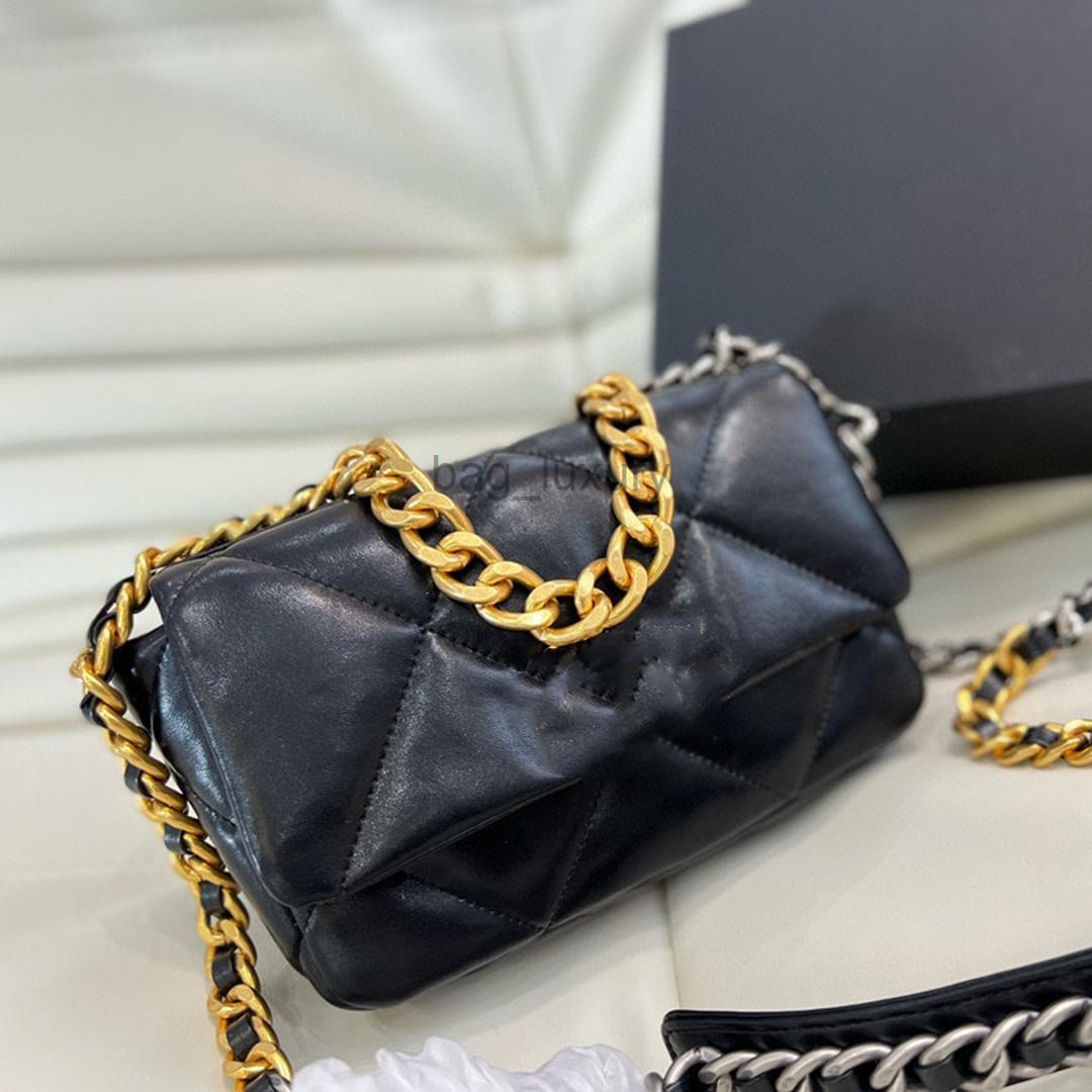 

Shoulder Bags Classic Mini Flap Bags Colorful Multicolor Laser High Quality Genuine Leather Handbags Gold Silver Metal Chain Crossbody Bag