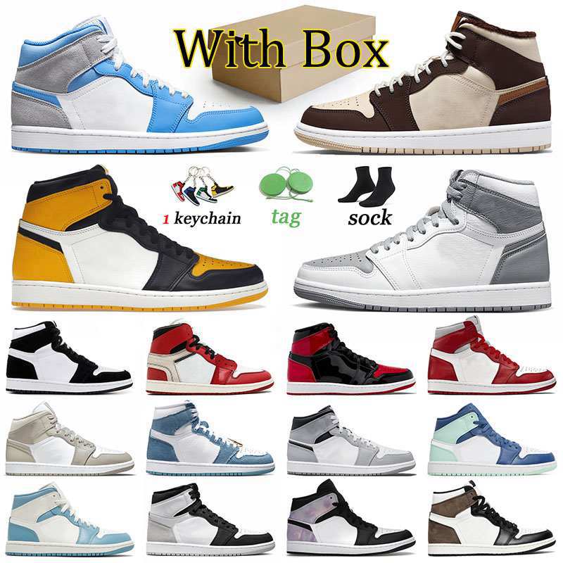 

Jorden1s 2022 Jumpman 1 1s Basketball Shoes Women Offs White Stealth Sneakers Men Stage Haze Patent Bred Sports Zen Master Trainers College Grey High OG Yellow Toe, 36-46 mid dutch green
