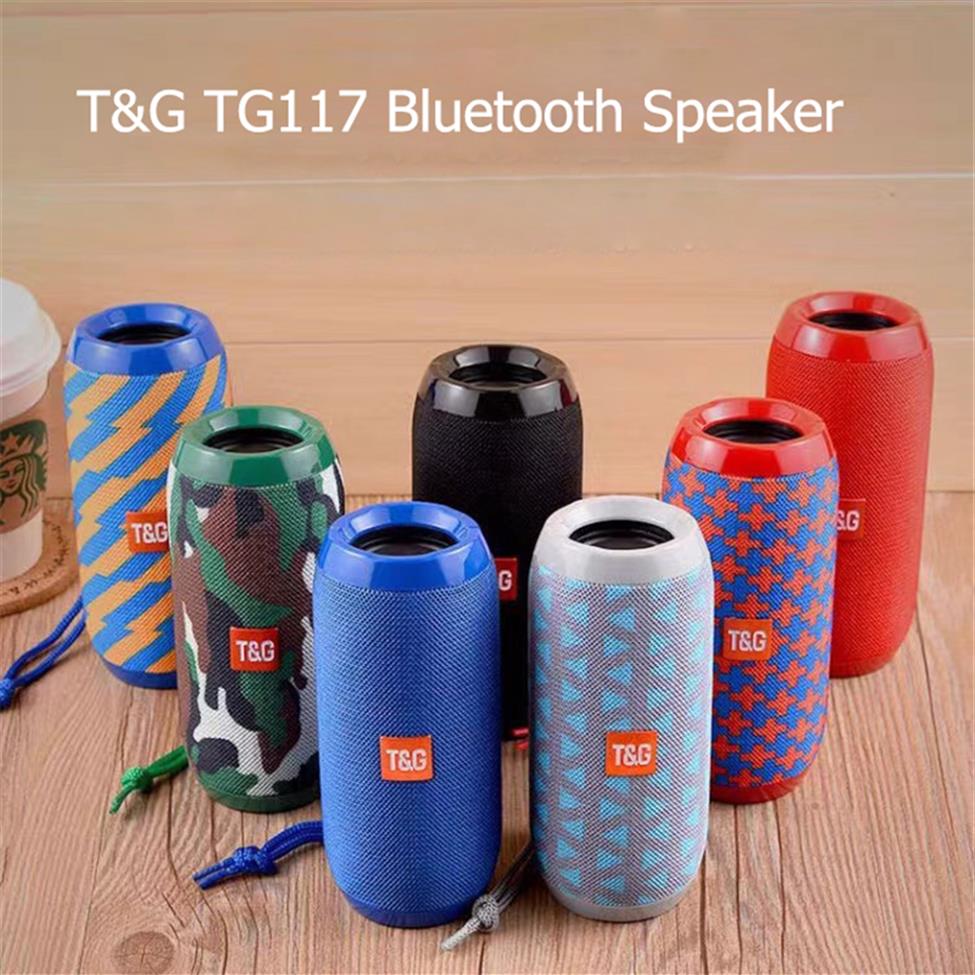 

T&G Upgrade Cases TG117 Wireless Bluetooth Speaker Portable Plug-in Card Outdoor Sports Audio Double Horn Waterproof Speakers 7Colors196T