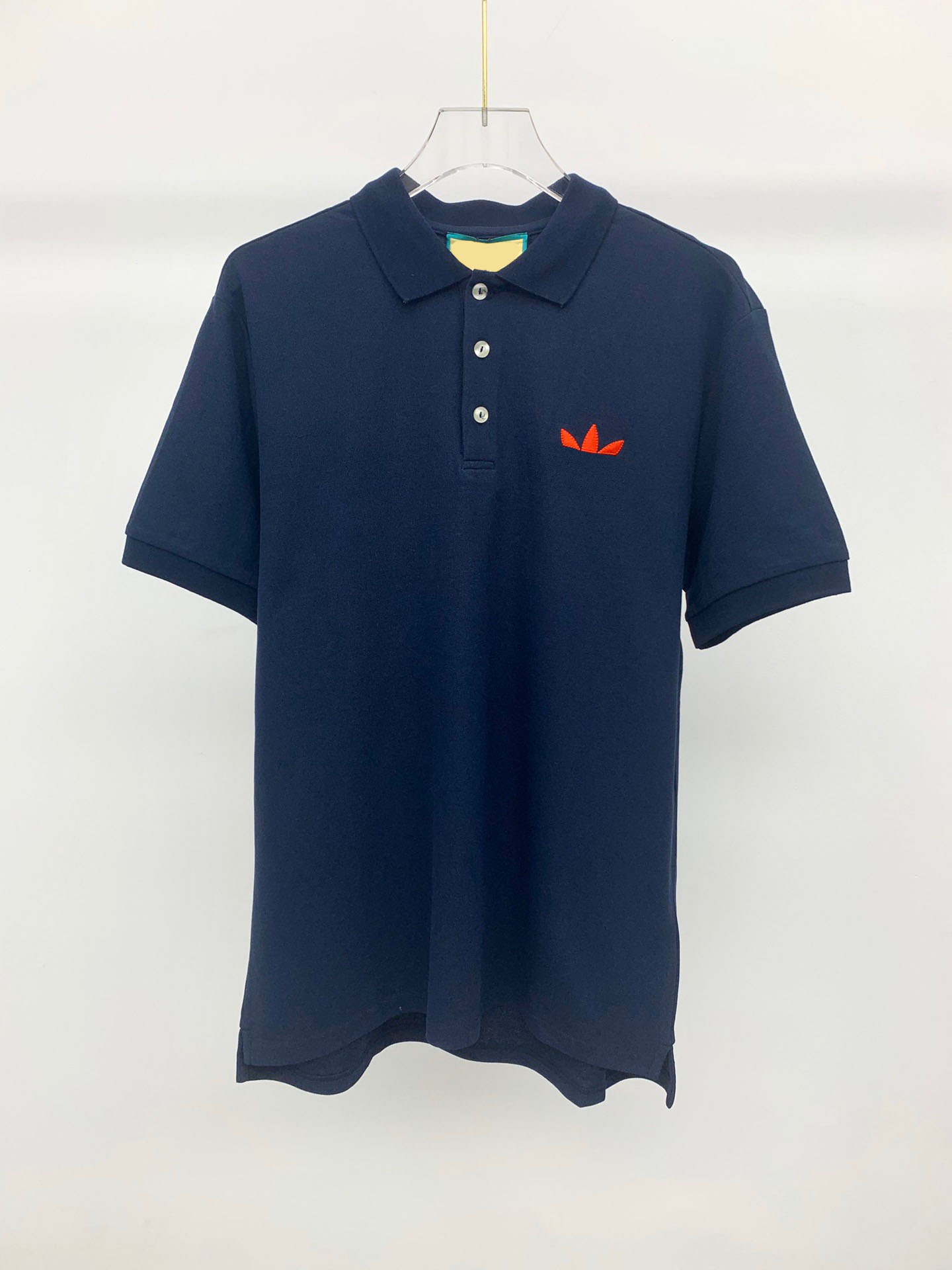 

Men's Plus Tees & Polos Round neck embroidered and printed polar style summer wear with street pure cotton rdw2