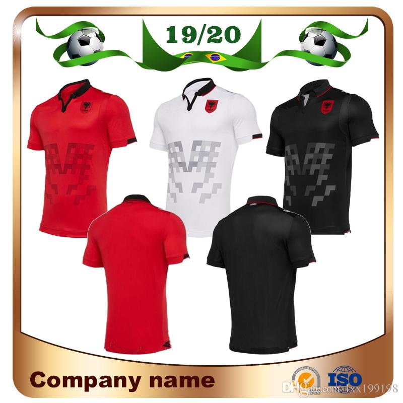 

2019 Albania Home Red Soccer Jersey 19/20 Albania Away White Soccer Shirts Third away Black Short sleeve national team football uniform