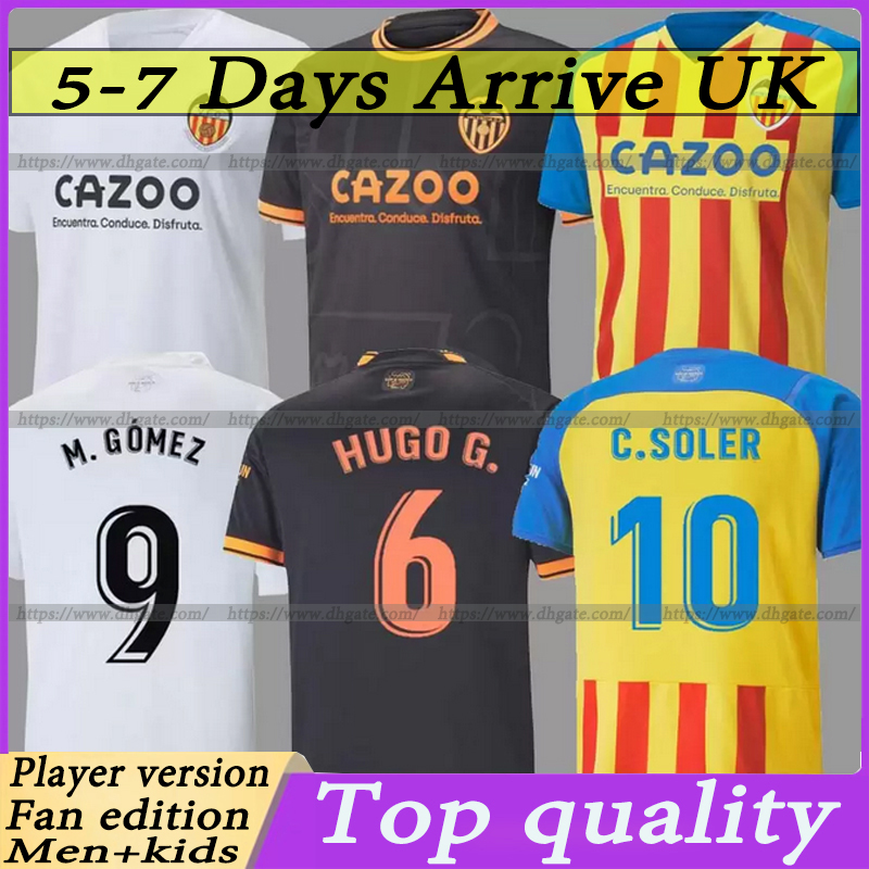 

22 23 valencia soccer jerseys GUEDES GAMEIRO camisetas de futbol RODRIGO Gaya M.Gomez men kids kit football shirts 2022 2023 Rivero C.SOLER Cheryshev home AWAY TOPS, 2223 kit socks
