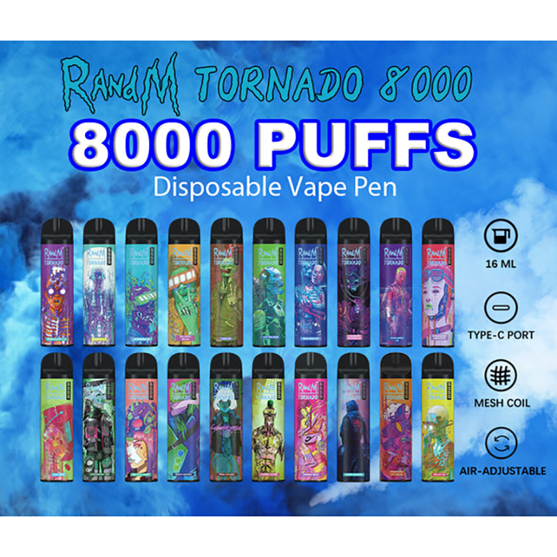 

Randm Tornado 8000 puffs jetable E cigarette Vape Pen