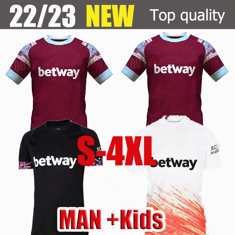 

S-4XL soccer jersey 22 23 home NOBLE west HAMs ANDERSON UNITED RICE BOWEN ANTONIO BENRAHMA 2022 2023 LANZINI football shirt adult men kids kit sets boys