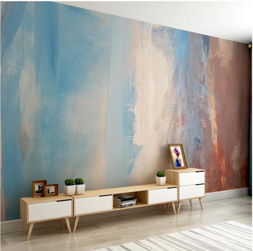 

Hand-painted graffiti living room sofa background wall wallpaper bedroom bedside wallpaper film and television wall cloth wall covering, As show