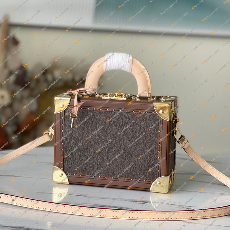 

designer Ladies Fashion Designe Luxury PETITE VALISE Cosmetic Bag Box Toiletry Box Handbag TOTE Shoulder Bags Crossbody High Quality TOP 5A M20468 Purse Pouch