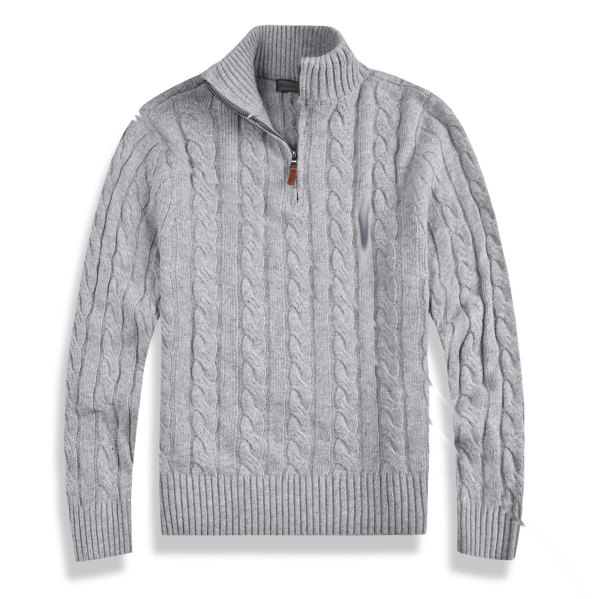 

mens sweater designer slashneck casual animal zipper sweatshirt long pullovers High neck zipper sweater, Black