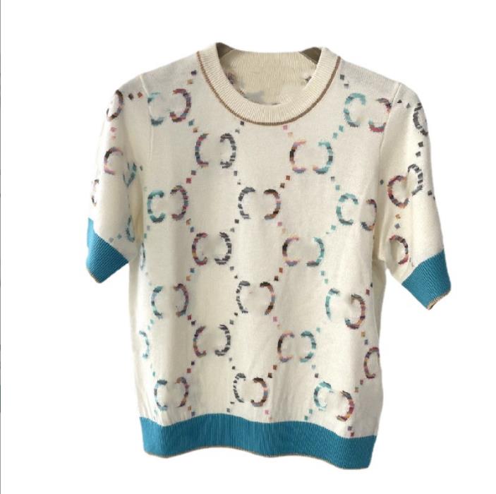 

803 2022 Runway Autumn Brand SAme Style Sweater Short Sleeve Crew Neck Pullover Fashion Clothes High Quality Womens pingguo, Customize