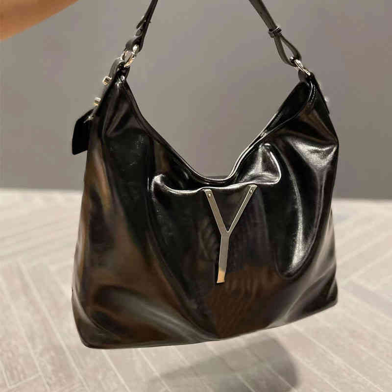 

Designer Luxury YYSL Bags For Womens Handbags Crossbody Purses YSLitys large Capacity Versatile The Tote Bag Loulou Multicolour Fashion Leather Wallet P7R2, Black
