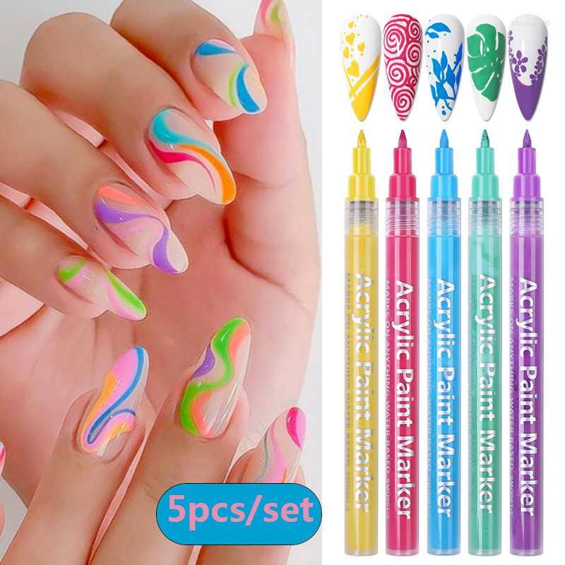 

Nail Art Kits 3/5Pcs Drawing Pen Graffiti Acrylic Waterproof Painting Liner DIY 3D Abstract Lines Beauty Tools Manicure