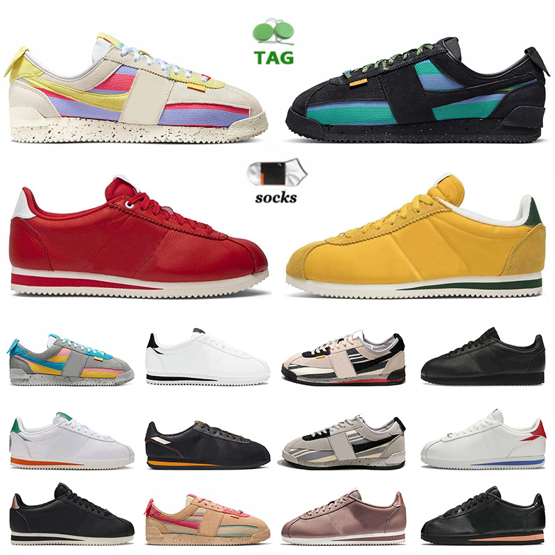 

Mens Womens La Sp Cortez Union Running Shoes 2022 Top Quality Nylon OG Black White Seasame Lemon Frost Off noir Smoke Grey Fog Oregon, C34 oregon 36-44