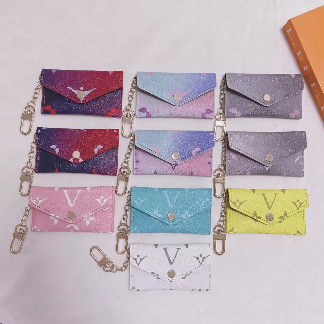 

Luxury Designer Phone Straps Credit Card Holders Fashion Women Mini Wallet Genuine Leather Men Coin Purse Color Wallets Holder With Box