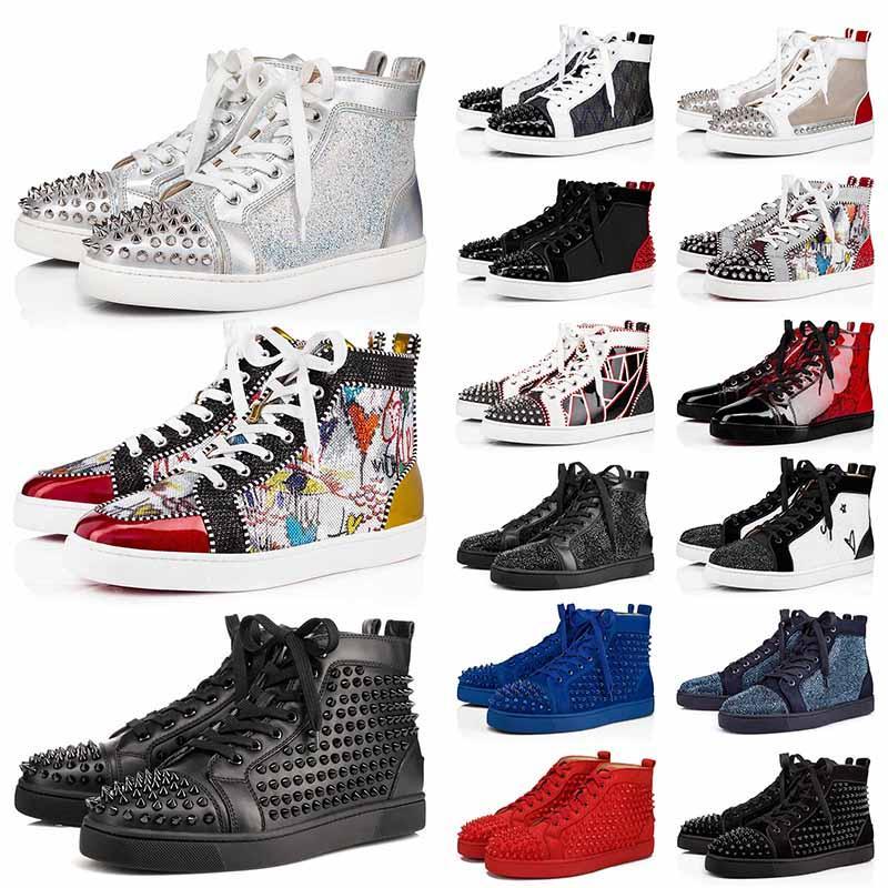 

Shoes Bottoms Christians Big Size 13 Mens Womens Red Platform Luxurys Sneakers Studded Spikes loafers Trainers Designer Red Luxury Cas OQp, #29