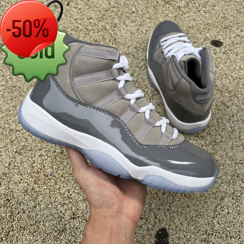 

Boots Jumpman 11 Cool Grey Mens Basketball Shoes carbon fiber 11s Medium White-Cool Women Sports Sneakers Running Trainers CT8012-005, Color 2
