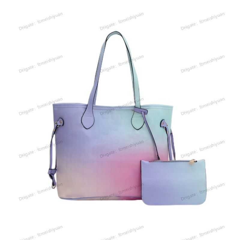Designer de haute qualité ne jamais sac à main dames shopping sac de soirée de soirée de luxe sacs à éponge de mode mm gm cuir gradient pastel ne