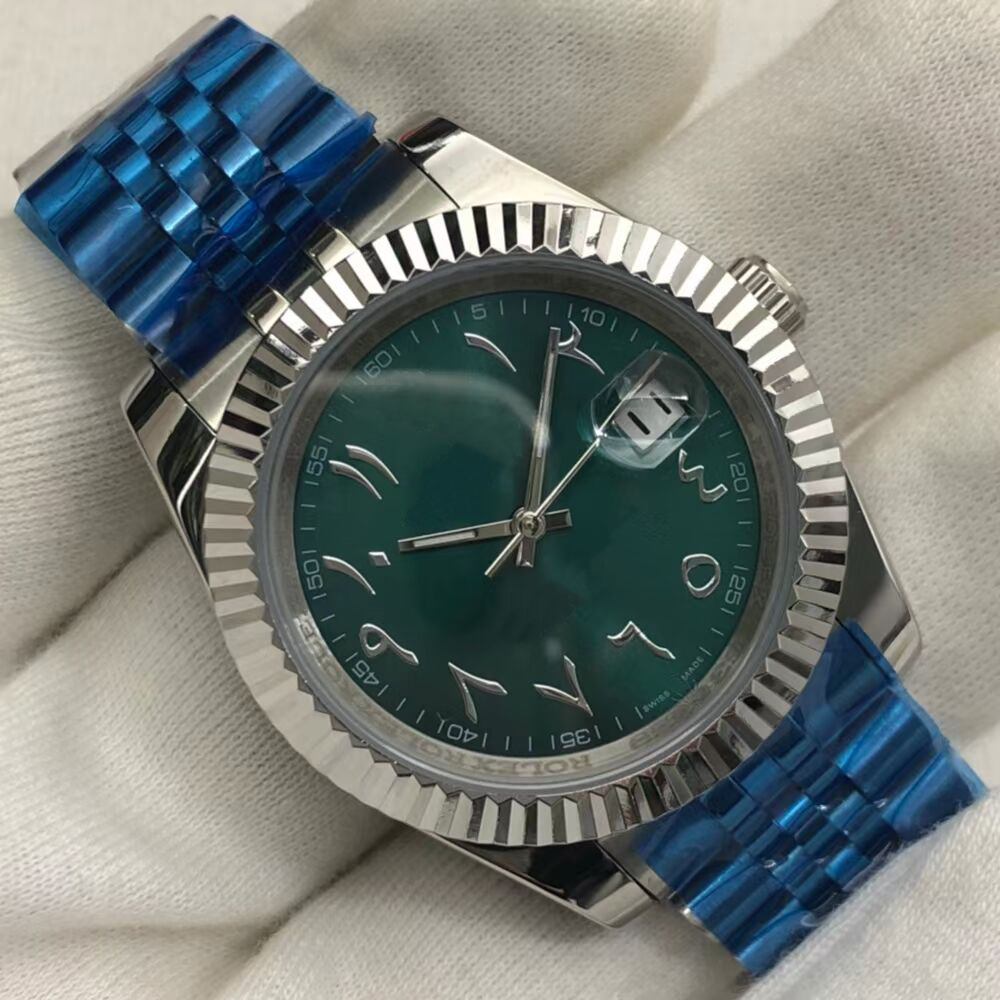 

Mens Watch Green Dial Unisex 41mm 904L High quality sapphire glass Fully Automatic Mechanical Stainless multicolor Arabic numerals dial Wristwatches, 6#