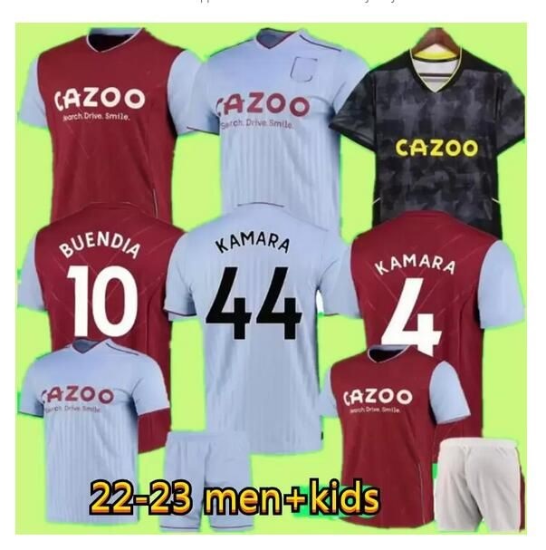 

2022 2023 Aston Villaes Kamara Soccer Jerseys 22 23 away WATKINS BUENDIA McGINN EL GHAZI DOUGLAS coutinho KONSA CASH Diego Carlos Football shirt fans k5wJ#, Home player