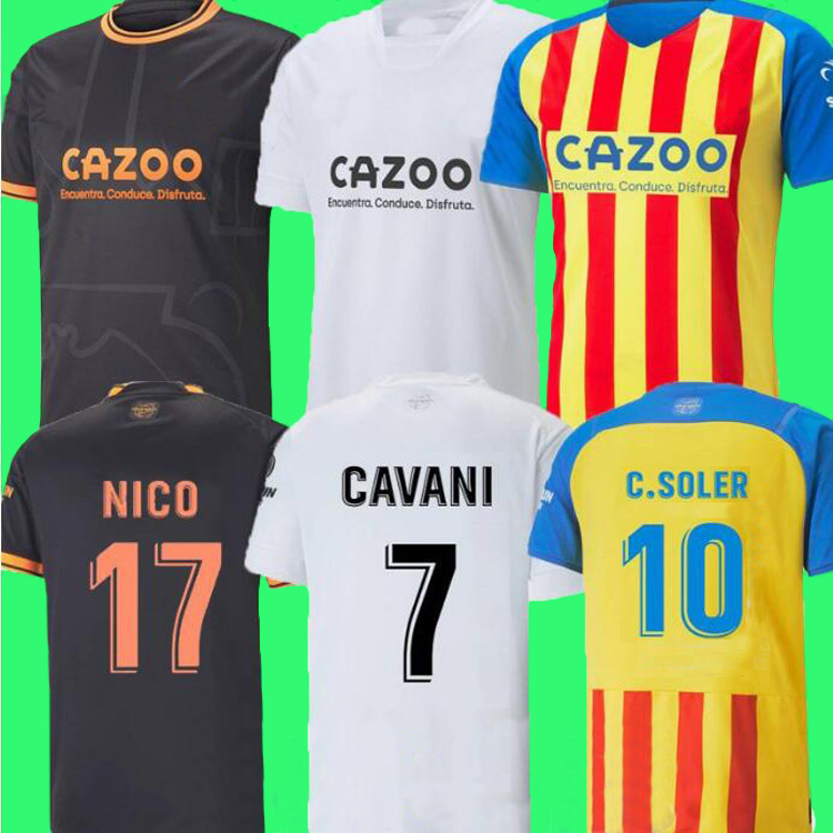 

22 23 valencia cavani #7 soccer jerseys camisetas de futbol Gaya M.Gomez men kids kit football shirts 2022 2023 Rivero C.SOLER NICO S.Lino Hugo Duro home S.CASTILLEJO XXL, 22-23 home men