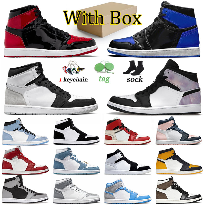 

High OG Yellow Toe 1s Basketball Shoes 1 Jumpman Sports Stage Haze Women Men Sneakers Offs White Running Shoe Stealth Trainers Chenille Denim Zen Master Outdoor 36-46, B45 36-46 offfwhite red
