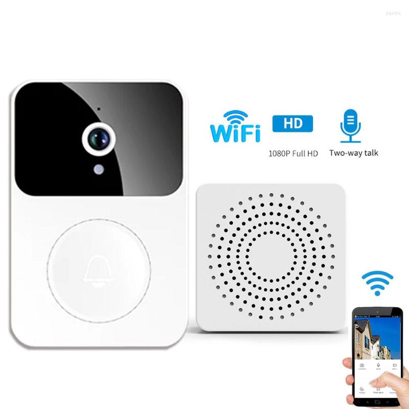 

Doorbells Wireless Doorbell WiFi Outdoor HD Camera Security Door Bell Night Vision Video Intercom Voice Change For Home Monitor Phone